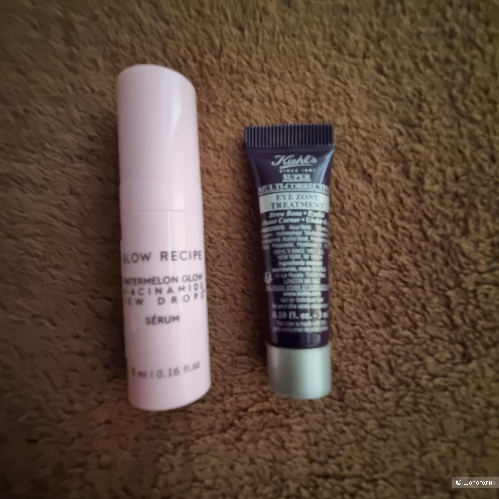 Сет крем Kiehls 3 ml + сыворотка Glow recipe 5 ml