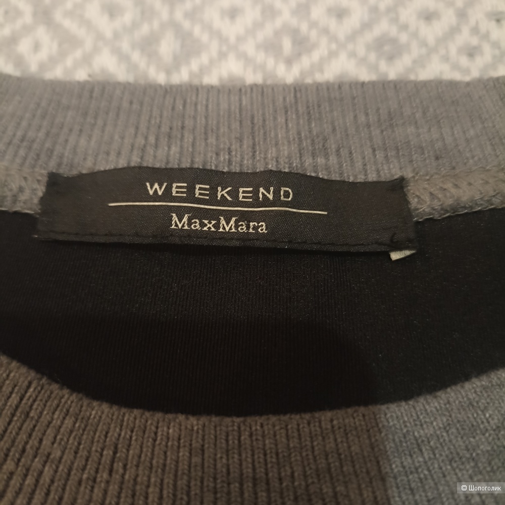 Max Mara сет кожаные брюки и свитшот р 44-46