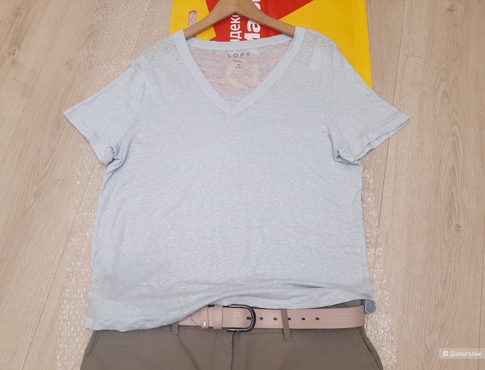 Льняная футболка LOFT XXL