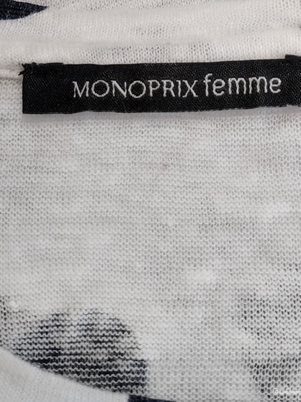 Футболка женская льняная Monoprix femme, L/XL