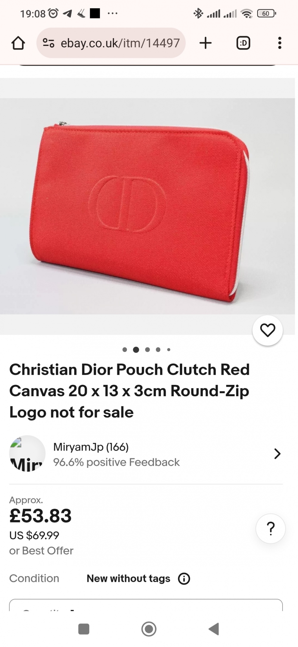 Косметичка портмоне клатч Dior 21*13см