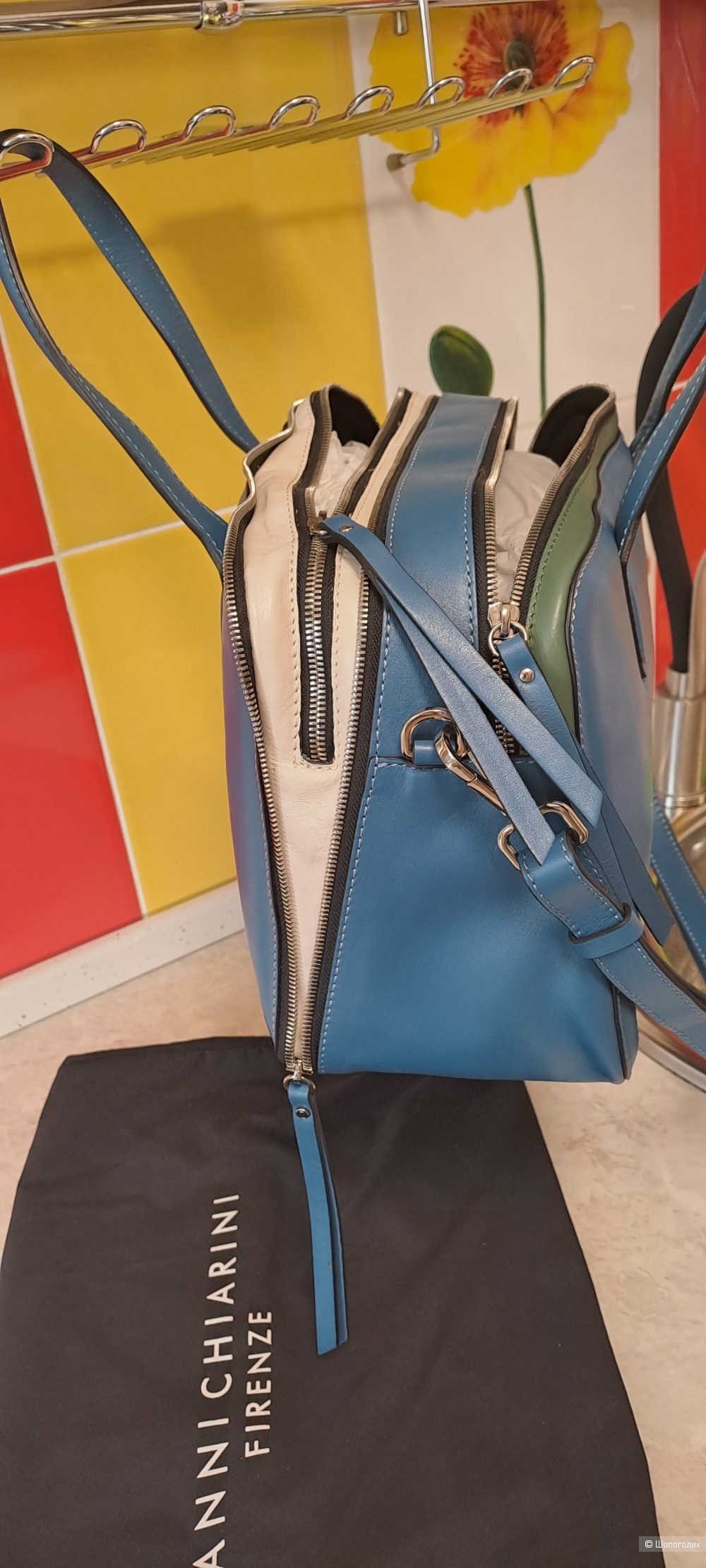 Кожаная большая сумка GIANNI CHIARINI FIRENZE