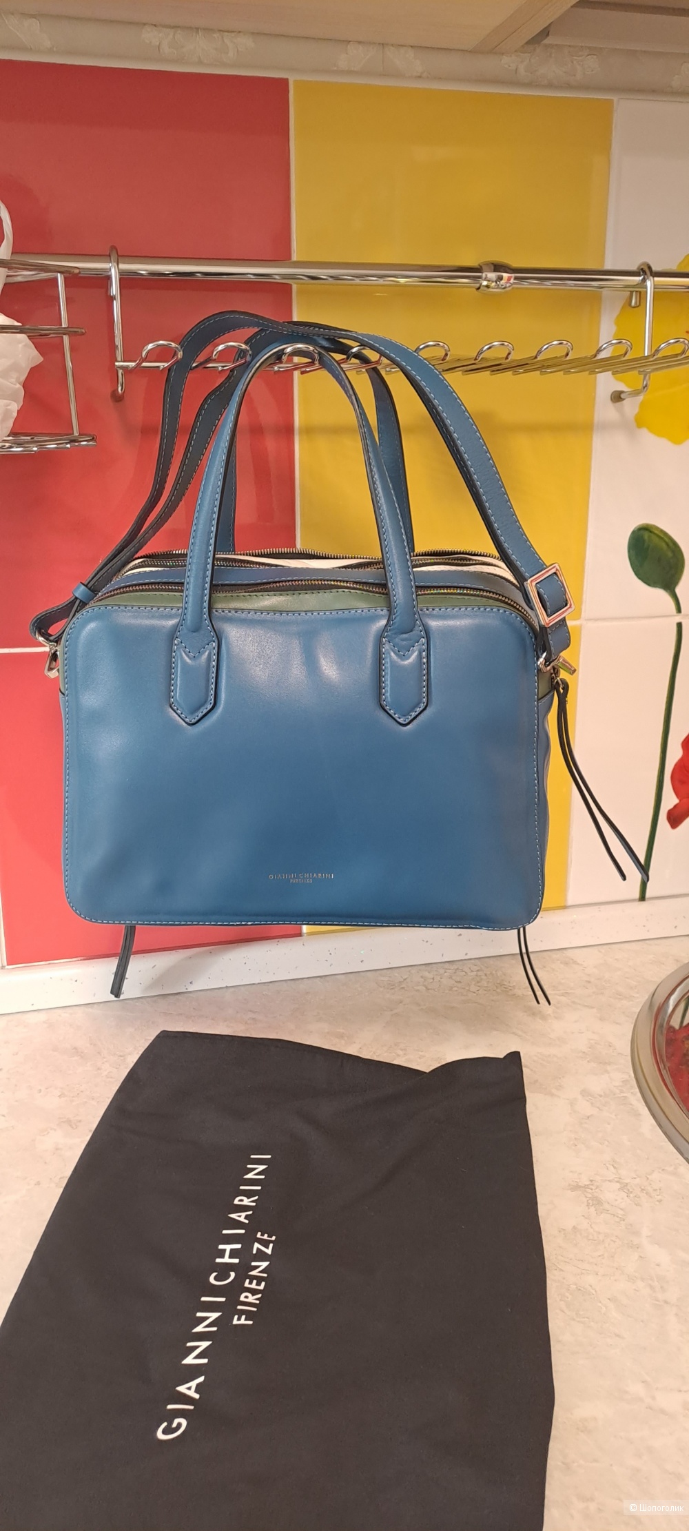 Кожаная большая сумка GIANNI CHIARINI FIRENZE