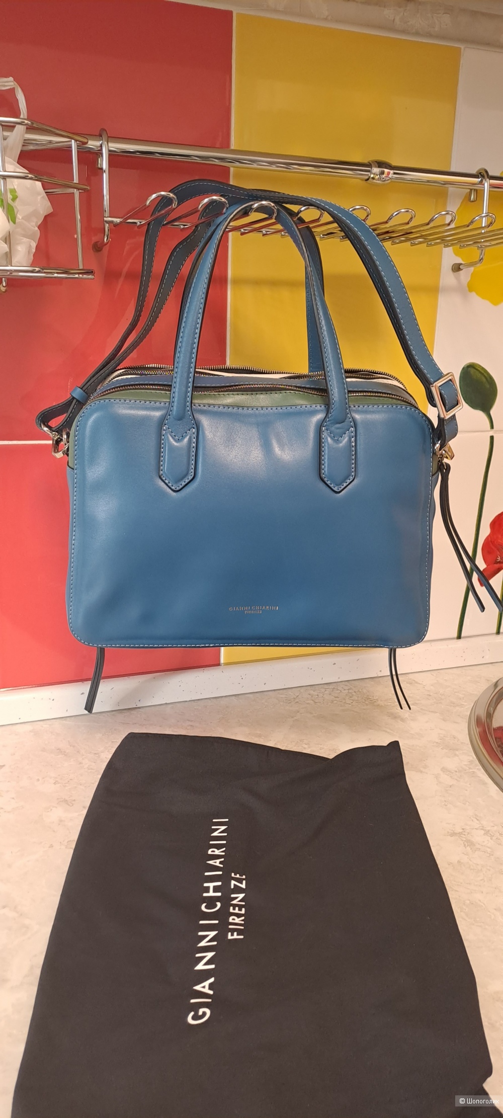 Кожаная большая сумка GIANNI CHIARINI FIRENZE