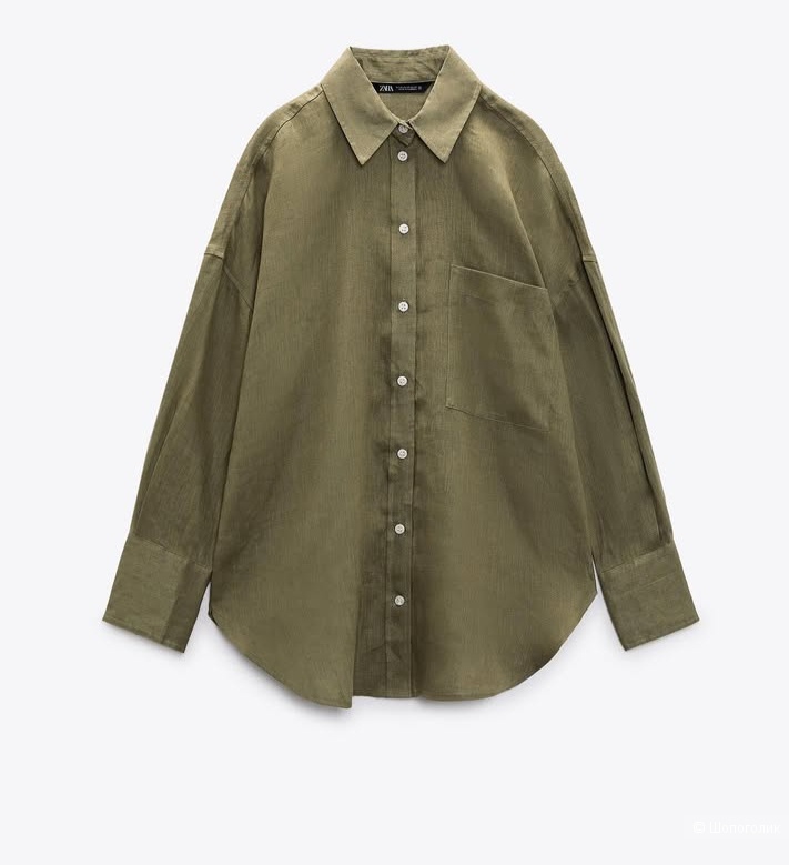ZARA рубашка женская лен новая маркировка S