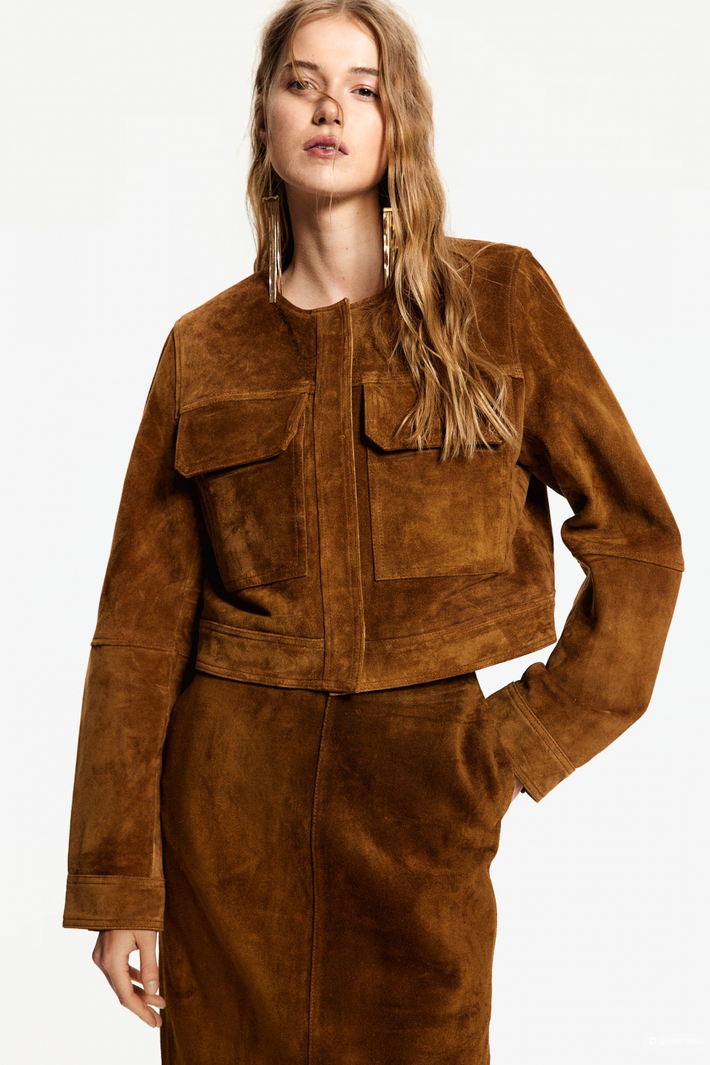 Куртка замшевая H&M Premium, размер S/M