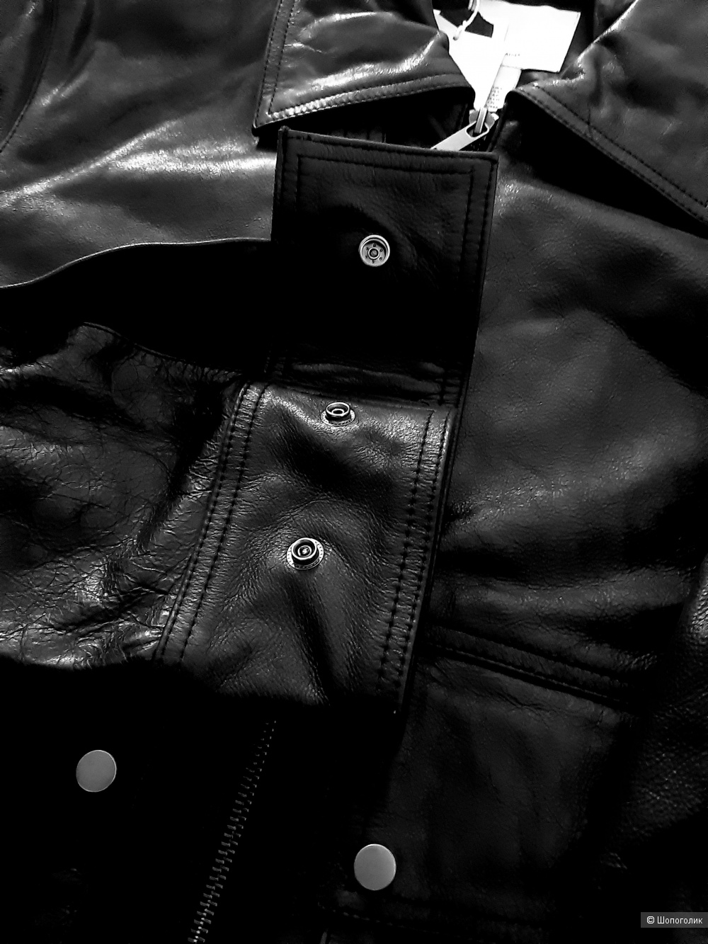 Кожаная куртка H&M Premium, размер S/М