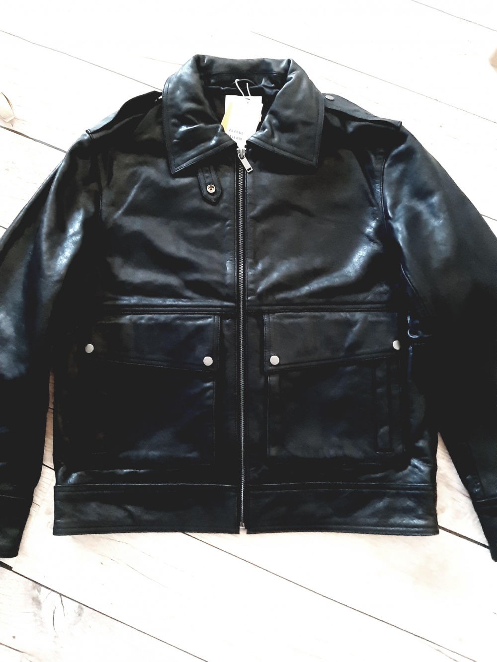 Кожаная куртка H&M Premium, размер S/М