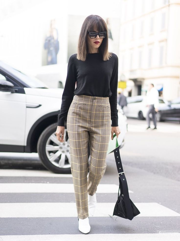 Zara, брюки в клетку, размер S