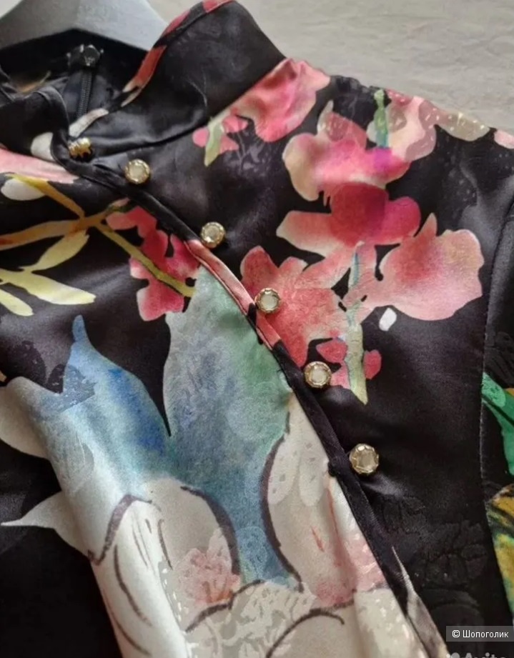 Платье zara в китайском стиле 46-48