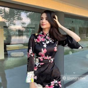 Платье zara в китайском стиле 46-48