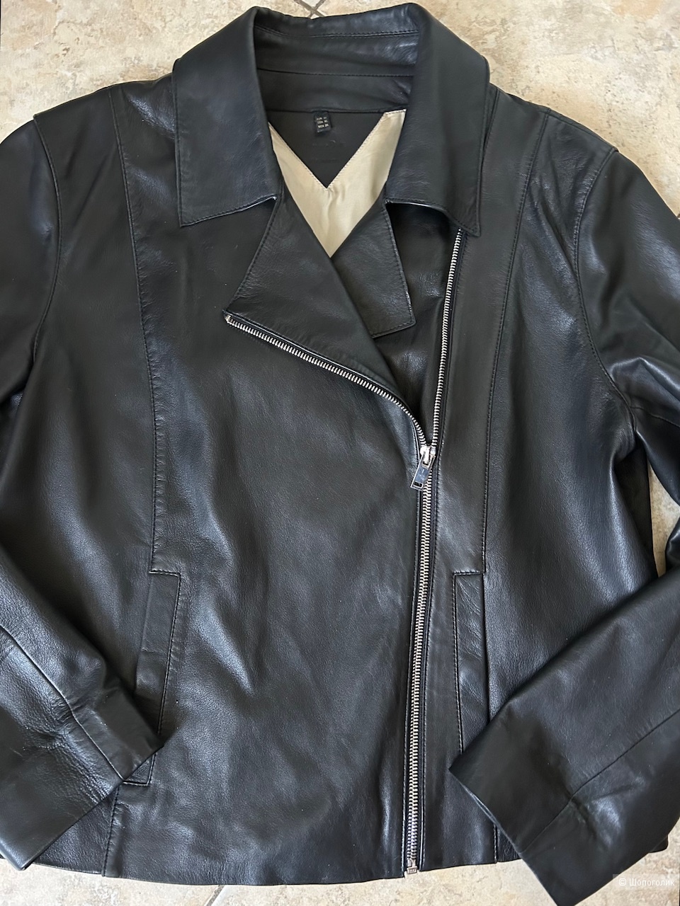 Кожаная куртка-косуха Massimo Dutti, размер XL (на российский 48-50)