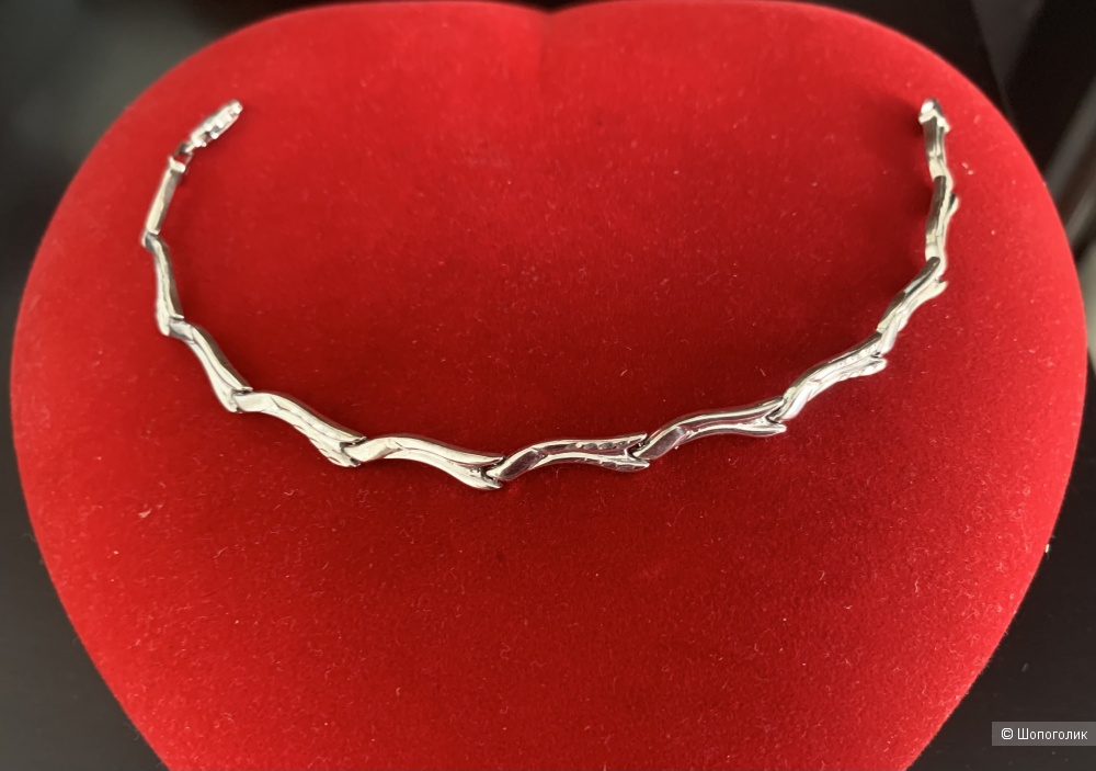 Серебряный браслет, 925 проба, 19 см