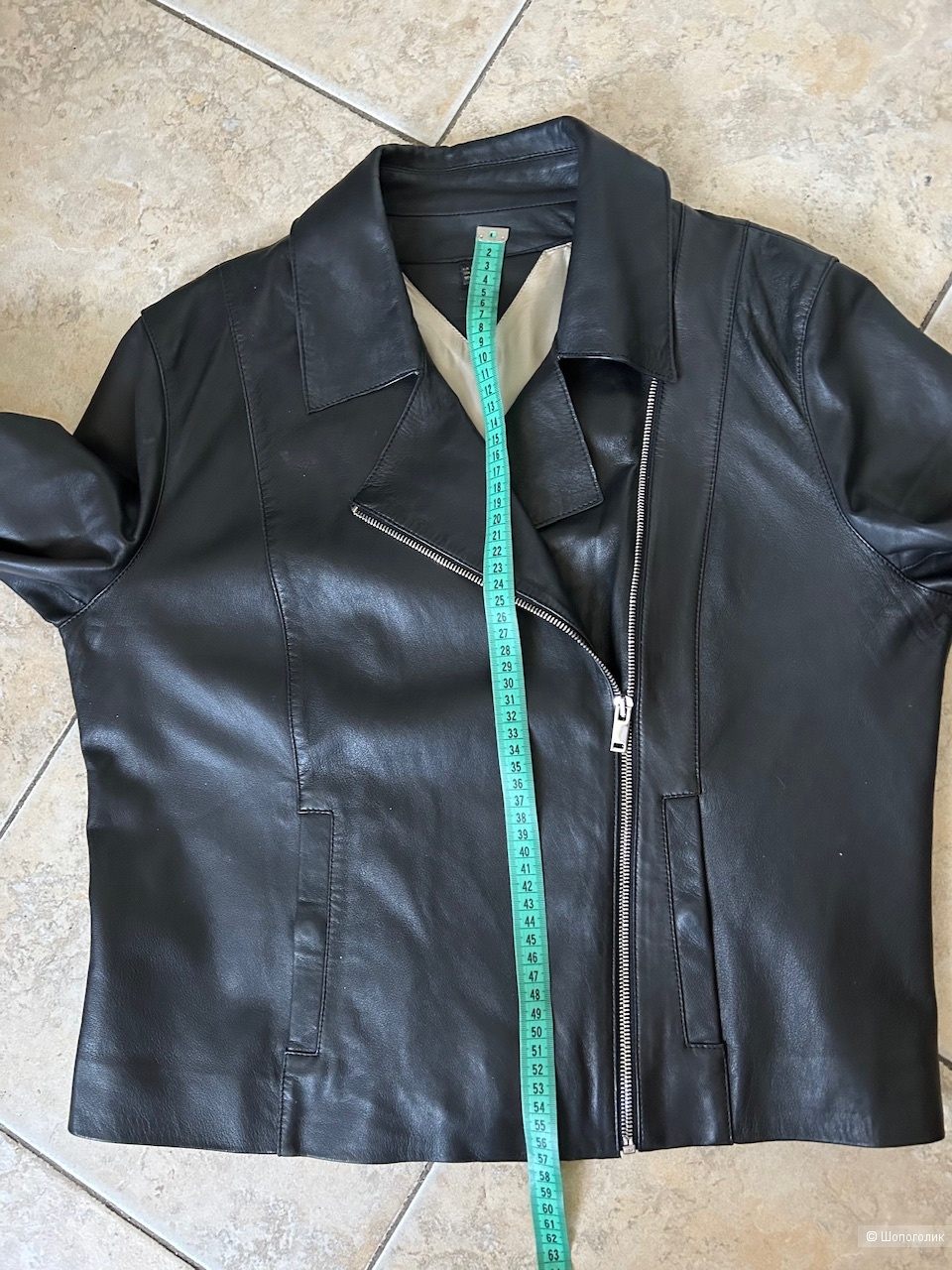 Кожаная куртка-косуха Massimo Dutti, размер XL (на российский 48-50)