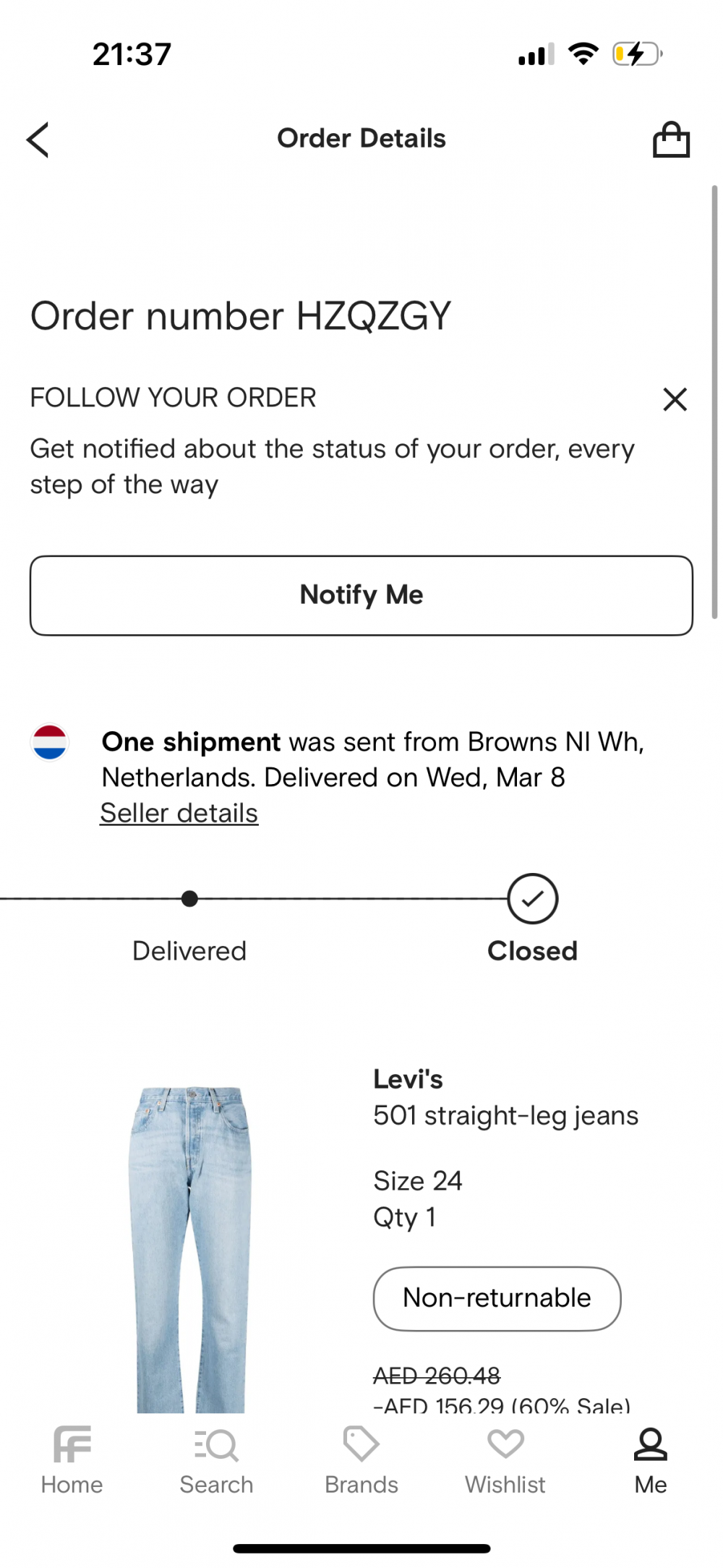 Джинсы Levi’s 501 размер 24