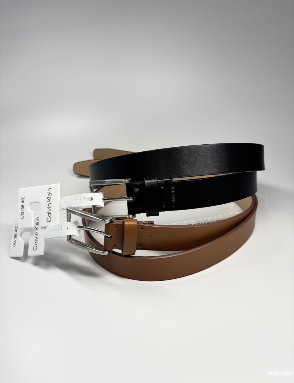 2 кожаных ремня Calvin klein, размер L