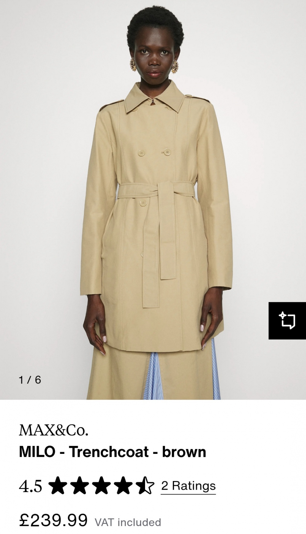 Тренч Max Mara (Max&Co), размер М