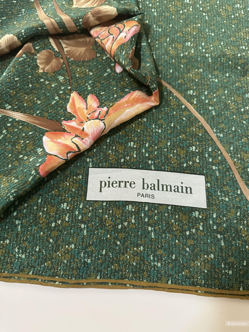 Шелковый платок Balmain 90х90 см.