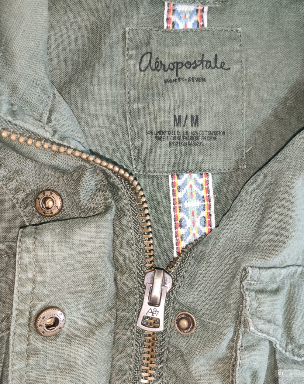 Жилет aeropostale из смеси льна и хлопка, размер M.