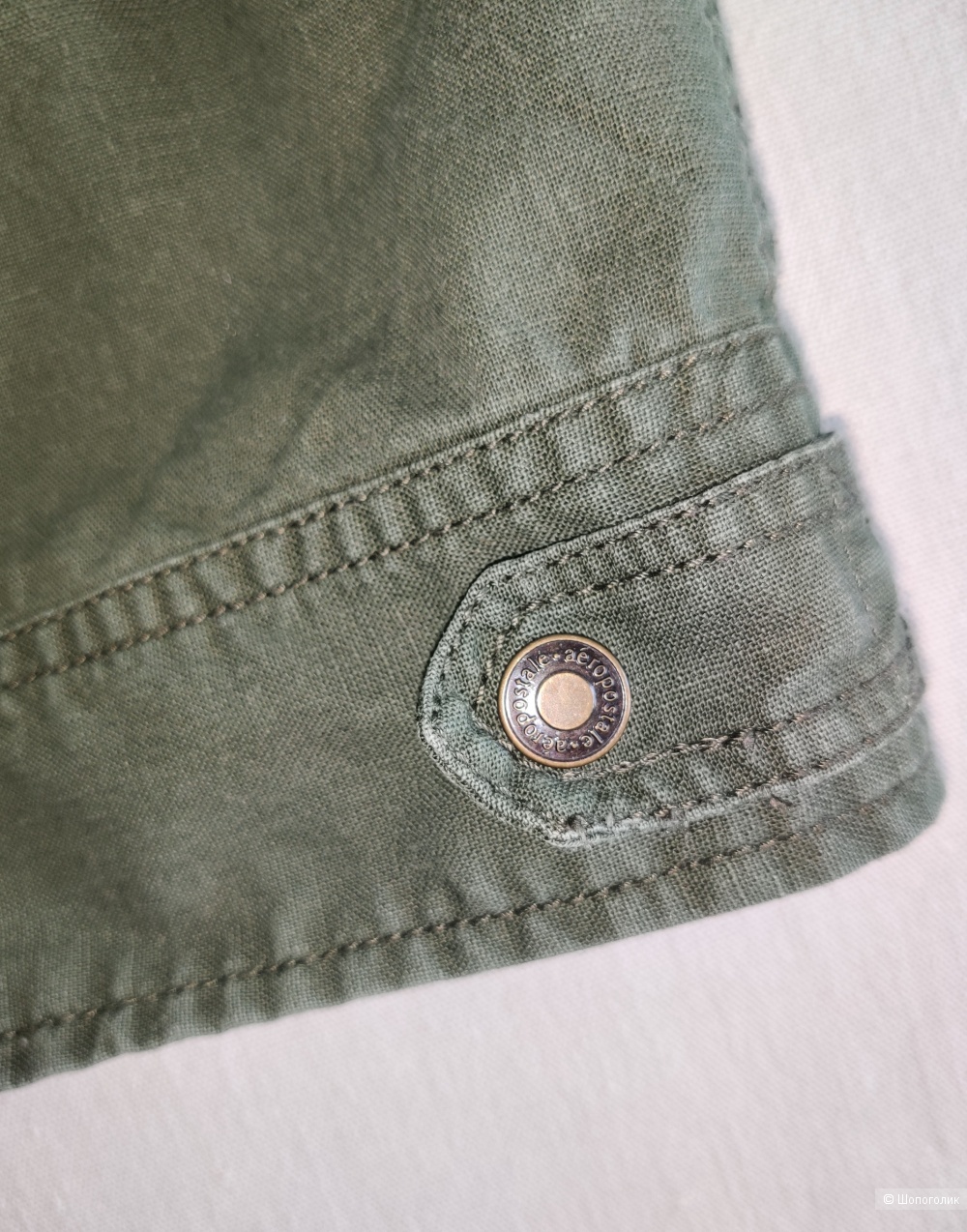 Жилет aeropostale из смеси льна и хлопка, размер M.