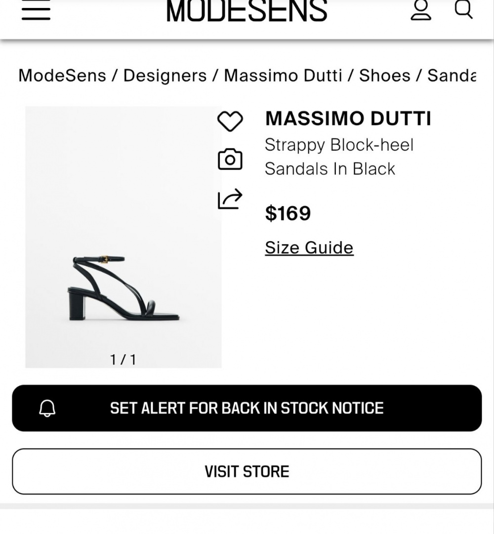 Босоножки Massimo Dutti, размер 25 см