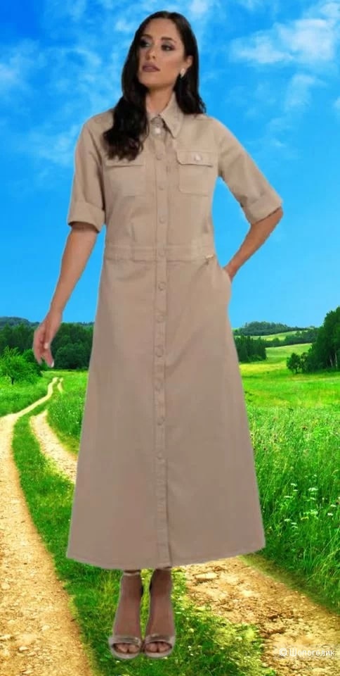 Платье сафари Elisa Fanti Couture- 54-56-58