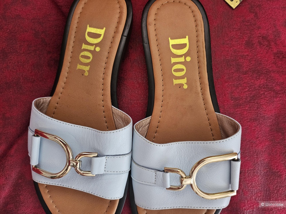 Мюли-сабо в стиле Dior, кожа, 39