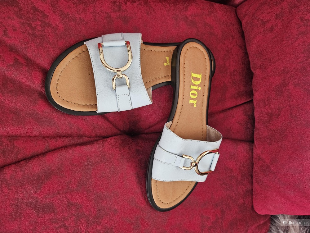 Мюли-сабо в стиле Dior, кожа, 39