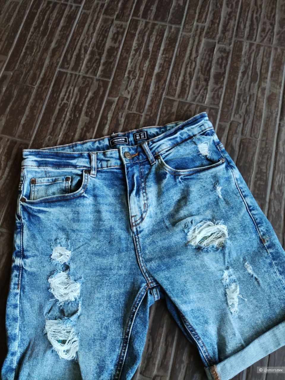 Джинсовые шорты Pull&Bear, р. 46( 31 размер джинсовой одежды)