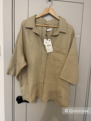 Льняная рубашка Zara размер S-XL