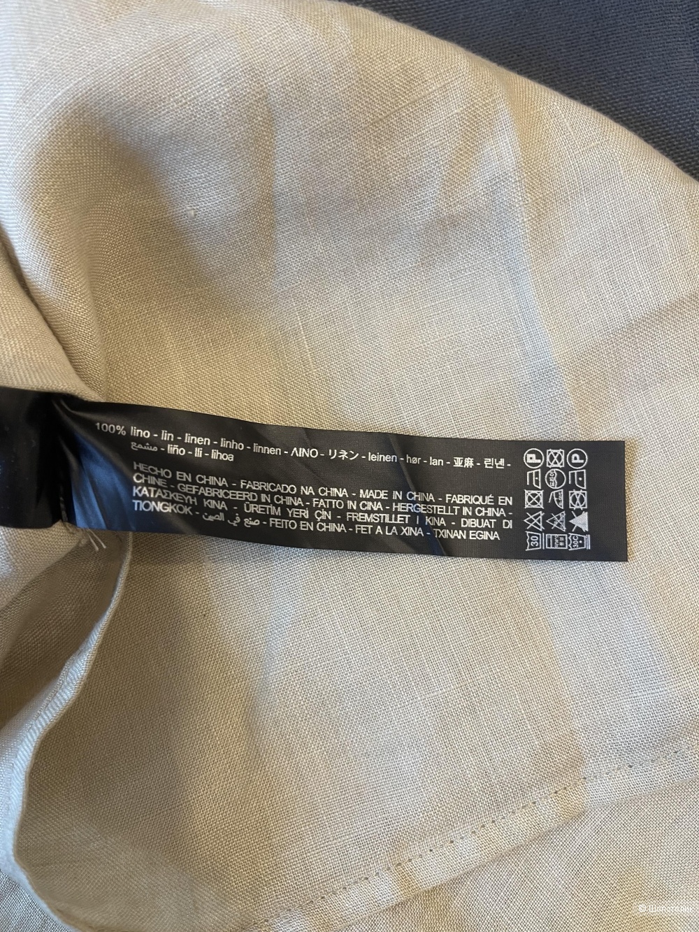 Льняная рубашка Zara размер S-XL