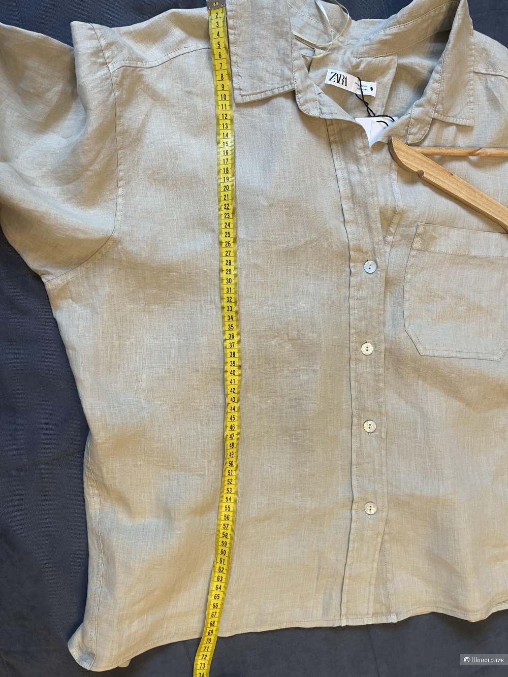 Льняная рубашка Zara размер S-XL