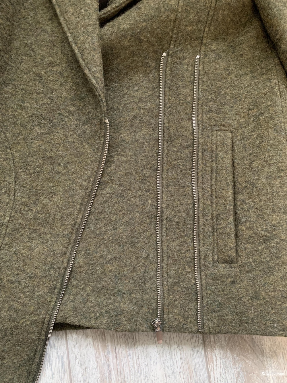 Пальто шерстяное Zara Trafaluc, р.S