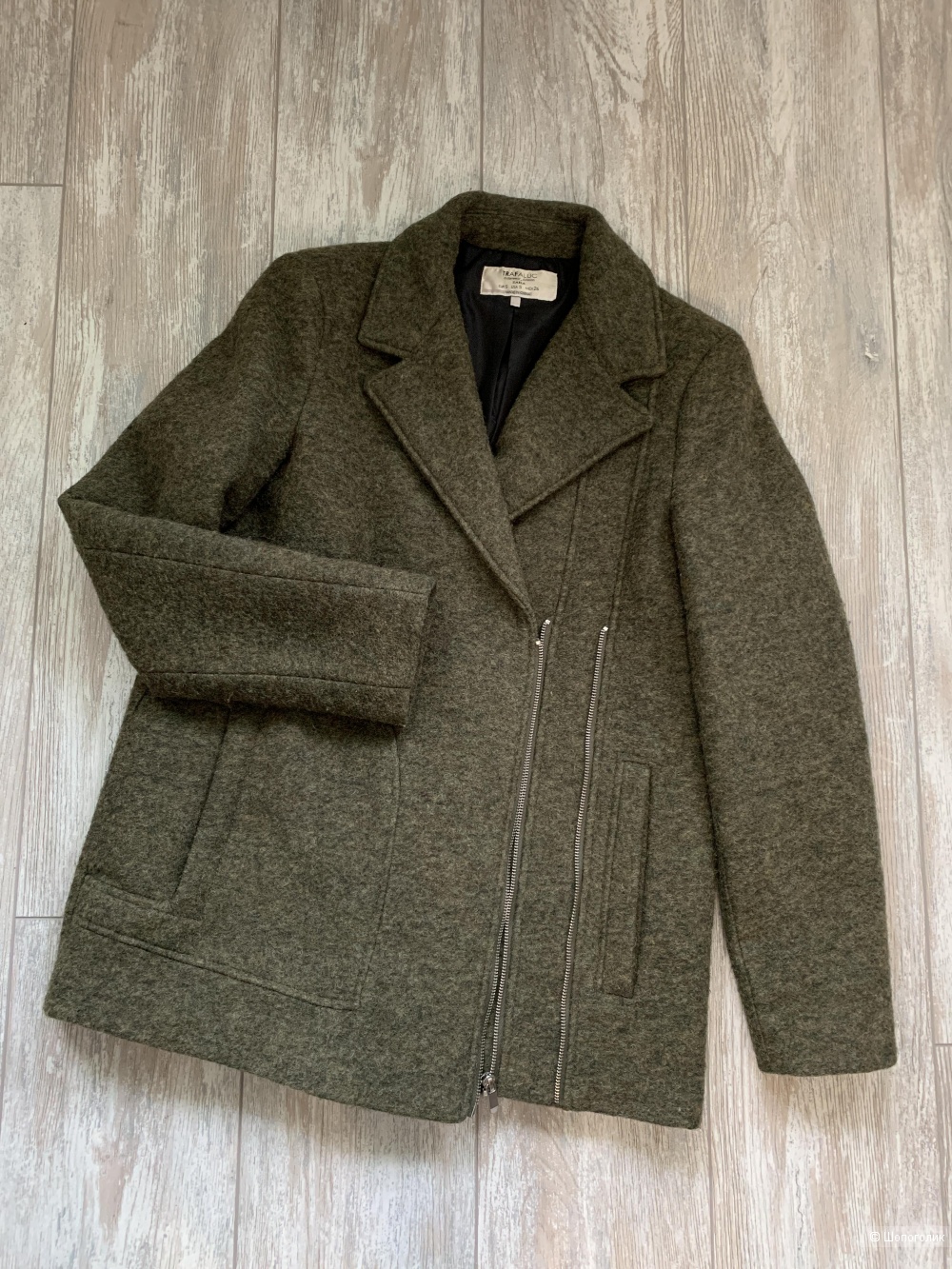 Пальто шерстяное Zara Trafaluc, р.S
