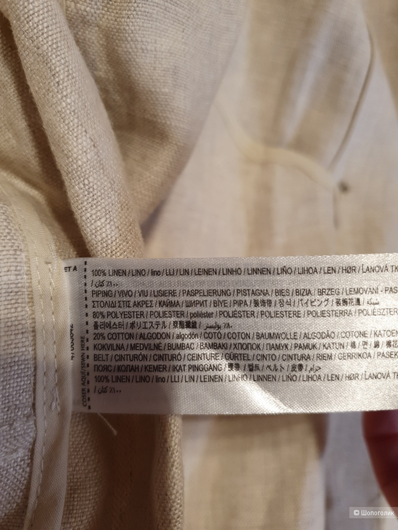 Тренч из чистого льна Mango М
