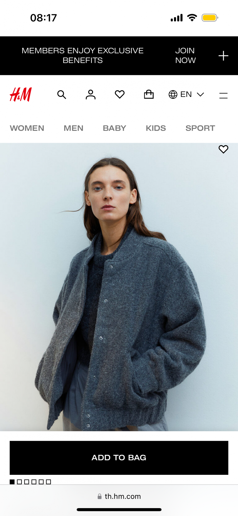Бомбер H&M размер М
