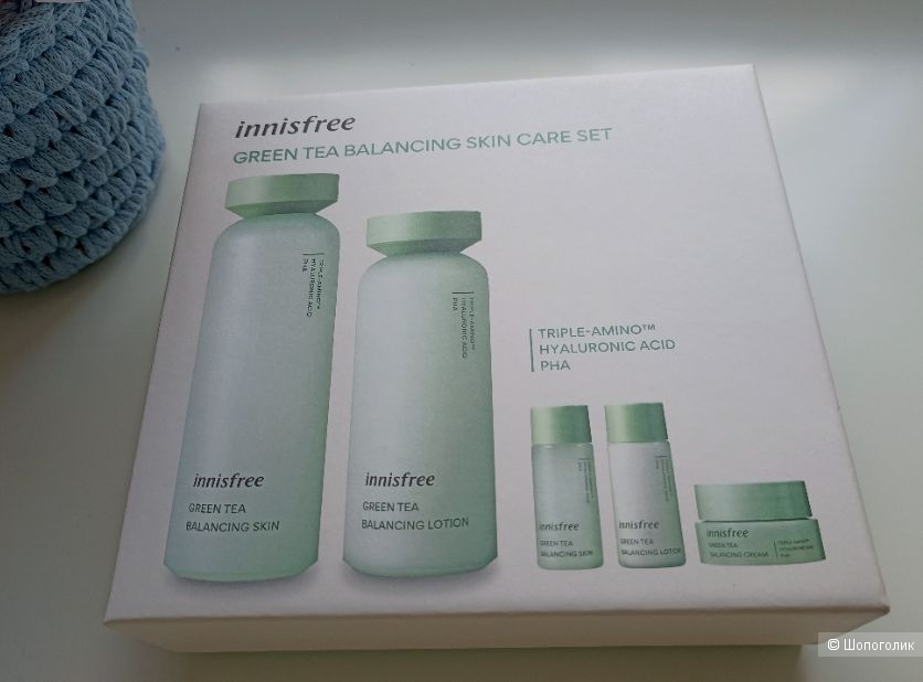 Набор Innisfree Green Tea Balancing Skin Care Trio, 400мл