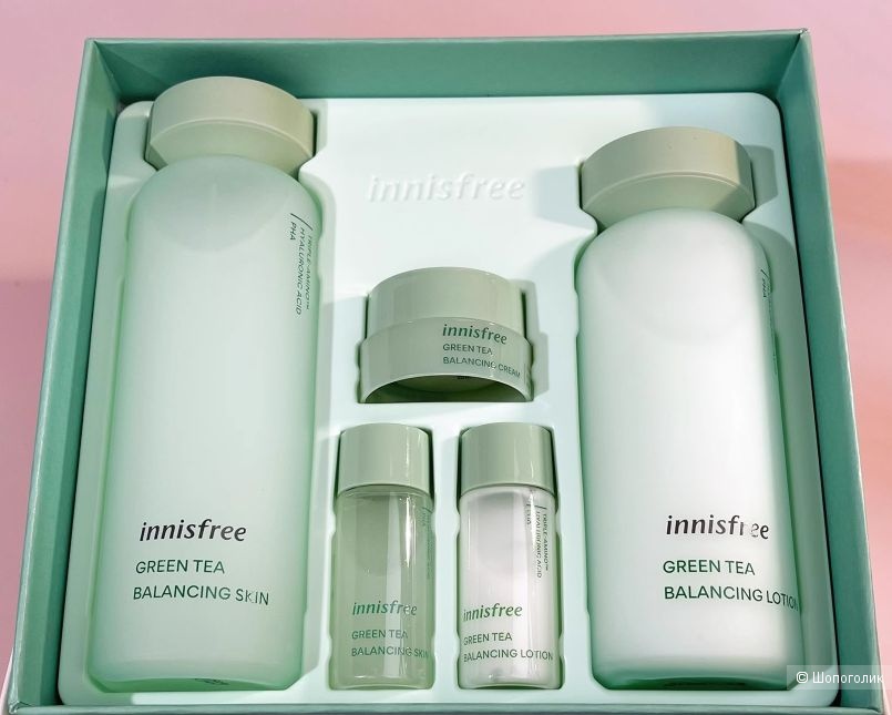 Набор Innisfree Green Tea Balancing Skin Care Trio, 400мл