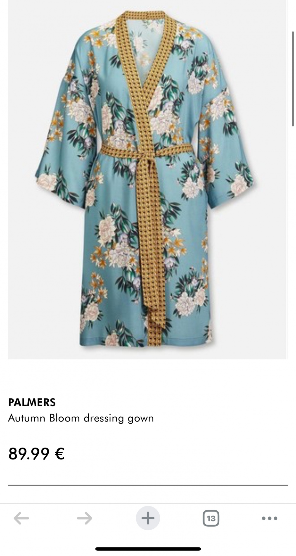 Халат кимоно Palmers размер 48-50