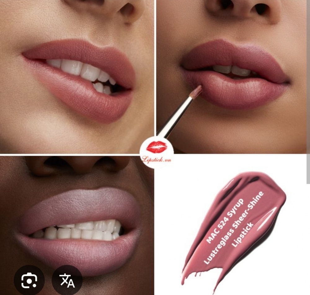 MAC LUSTREGLASS LIPSTICK 524 Syrup, 3g