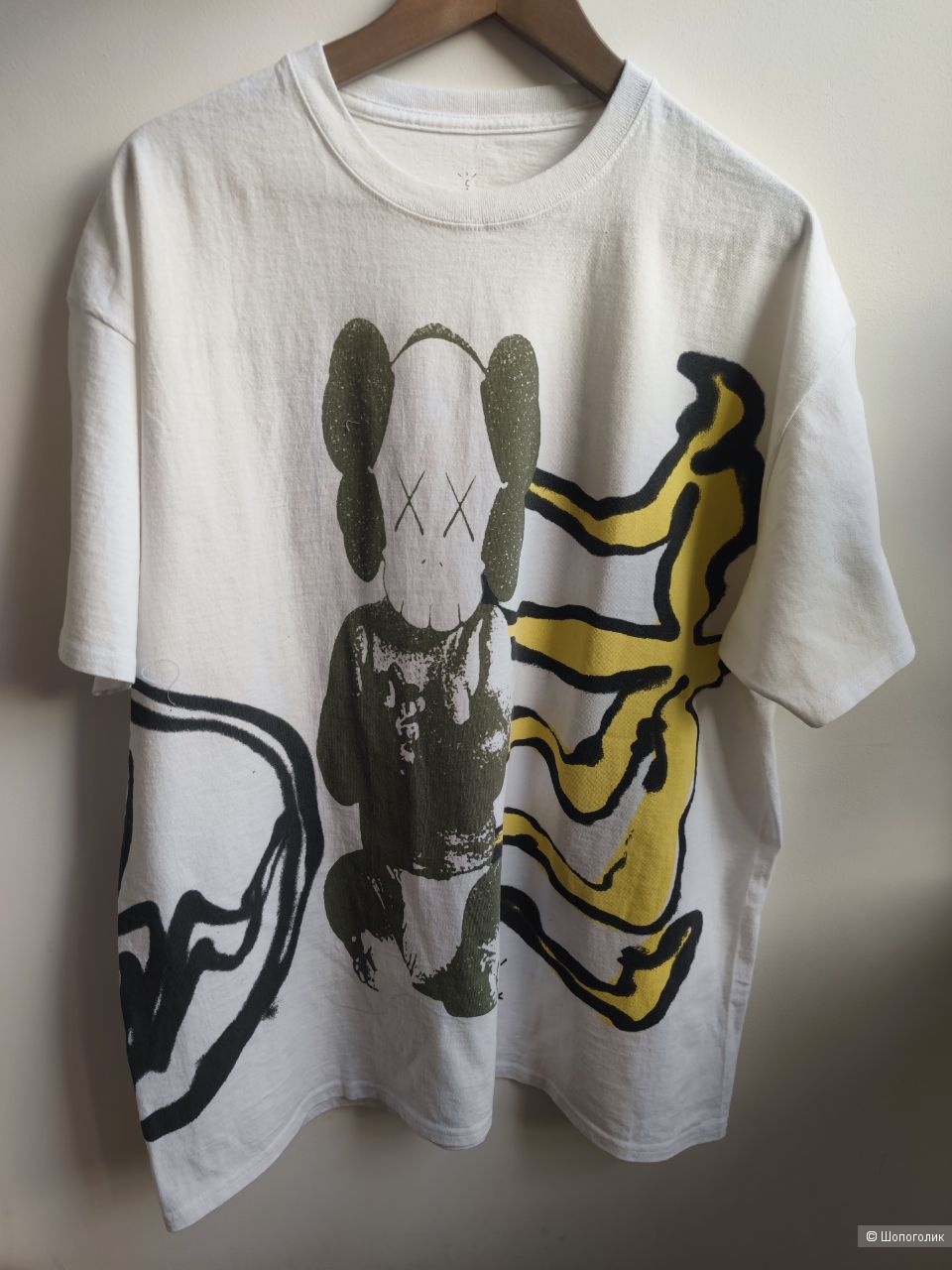 Футболка Cactus Jack + KAWS for Fragment, размер L, Xl