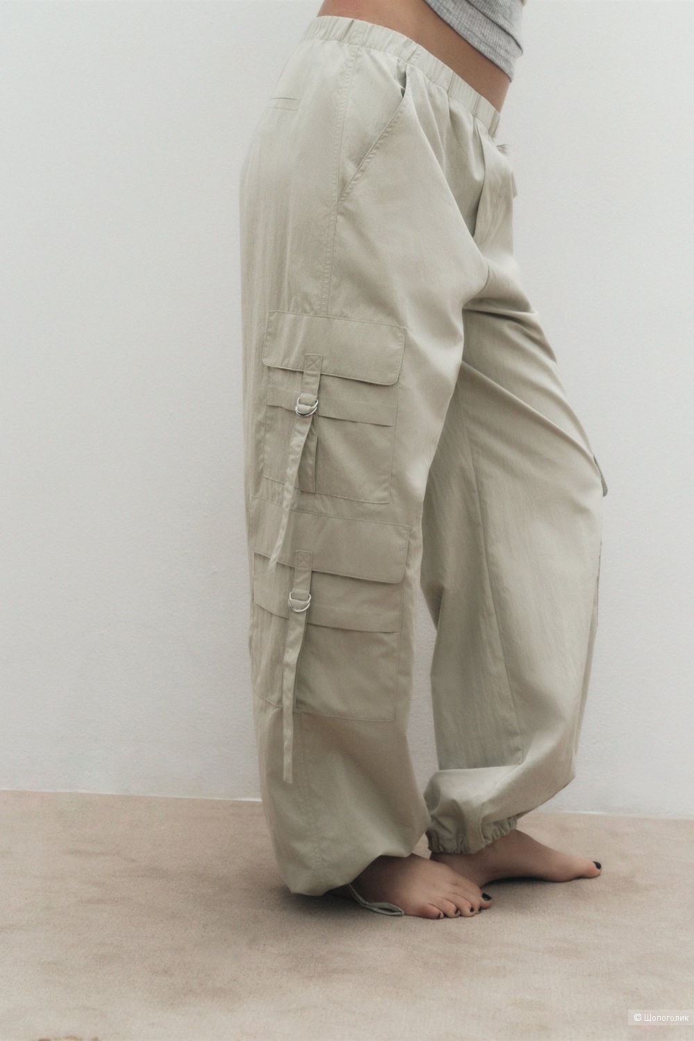 Карго-брюки Zara Nylon Blend Parachute Pants, p-p XS