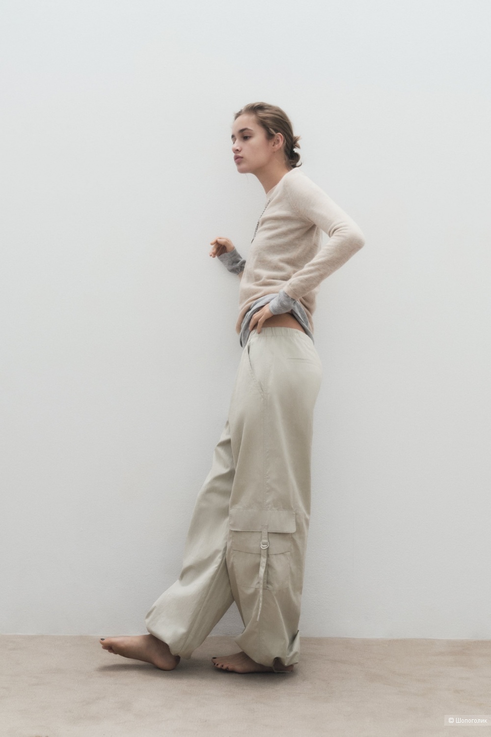 Карго-брюки Zara Nylon Blend Parachute Pants, p-p XS