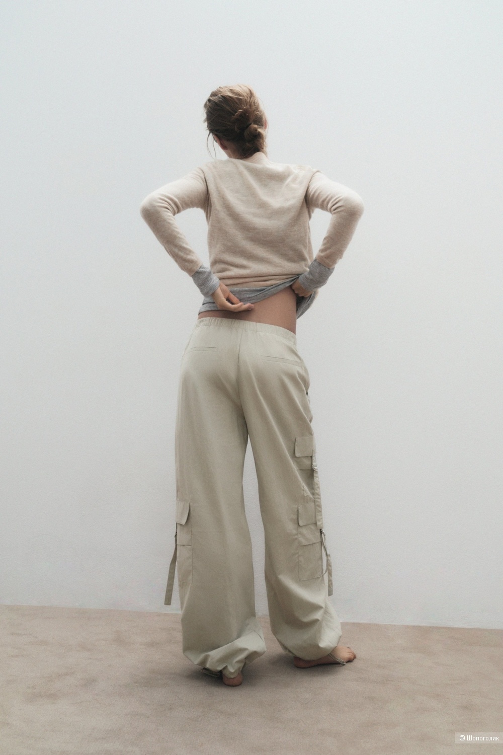 Карго-брюки Zara Nylon Blend Parachute Pants, p-p XS