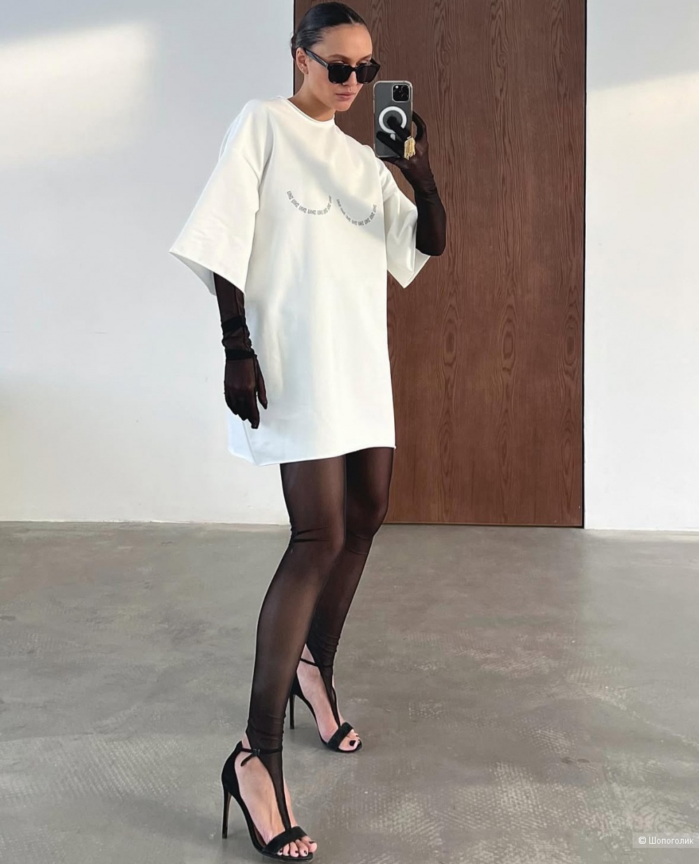 Футболка/туника Shiu store, размер one size.