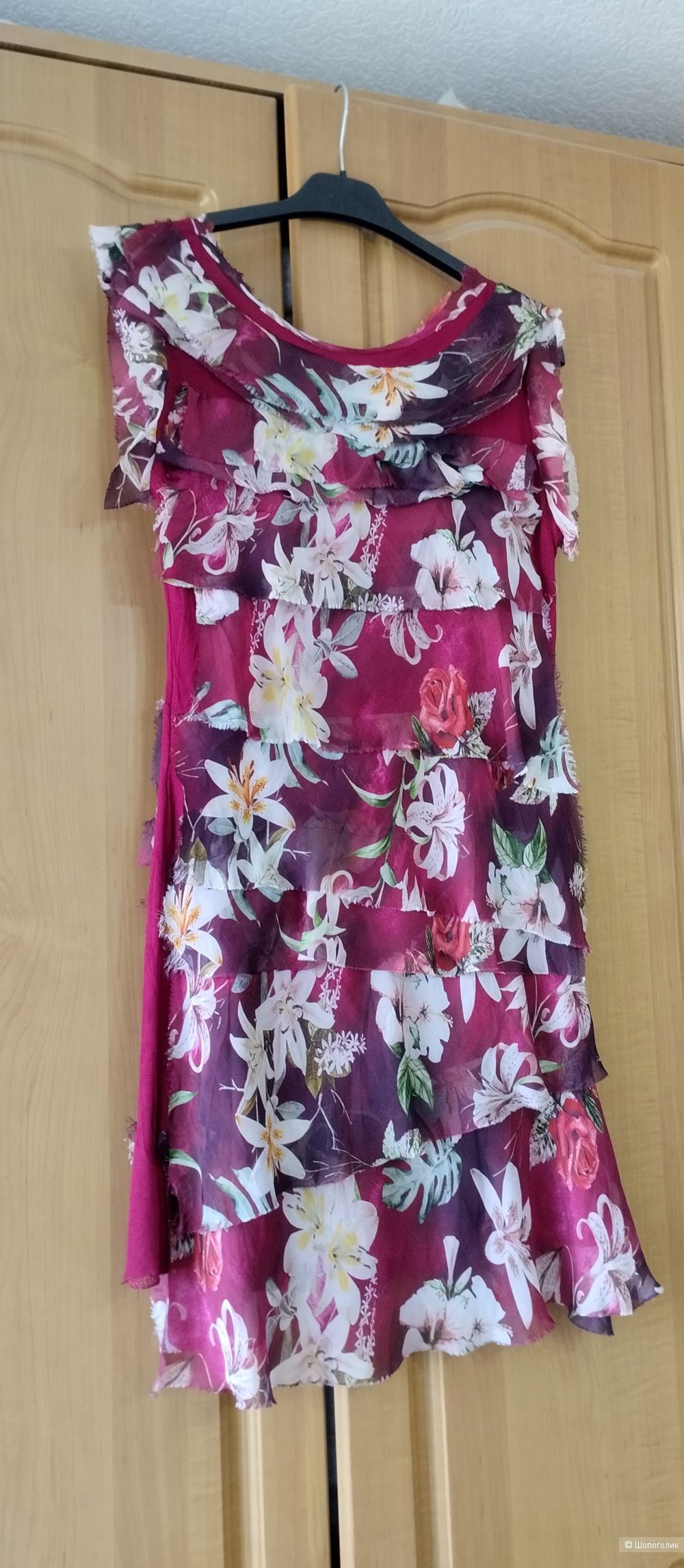 Платье из вискозы и шелка made in Italy, S/M