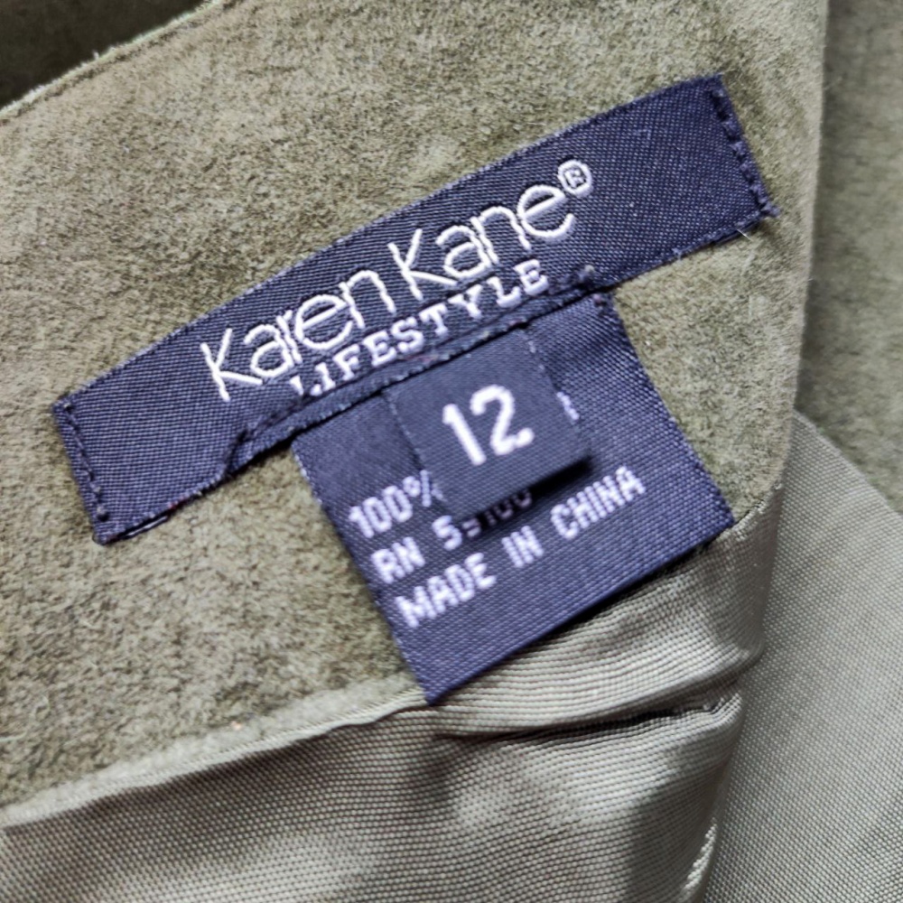 Замшевая юбка Karen Kane, натуральная кожа, размер L–XL (рос. 48–50)