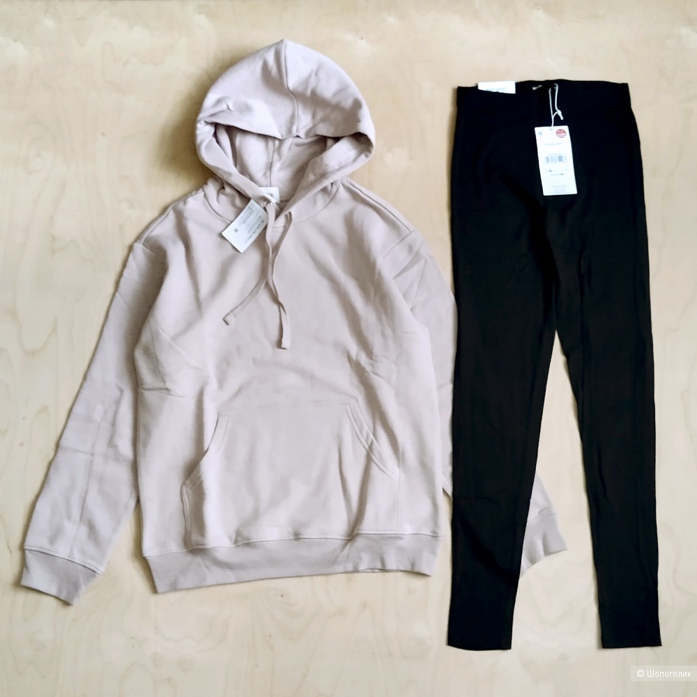 Комплект 3 вещи худи и футболка H&M и легинсы Sinsay XS