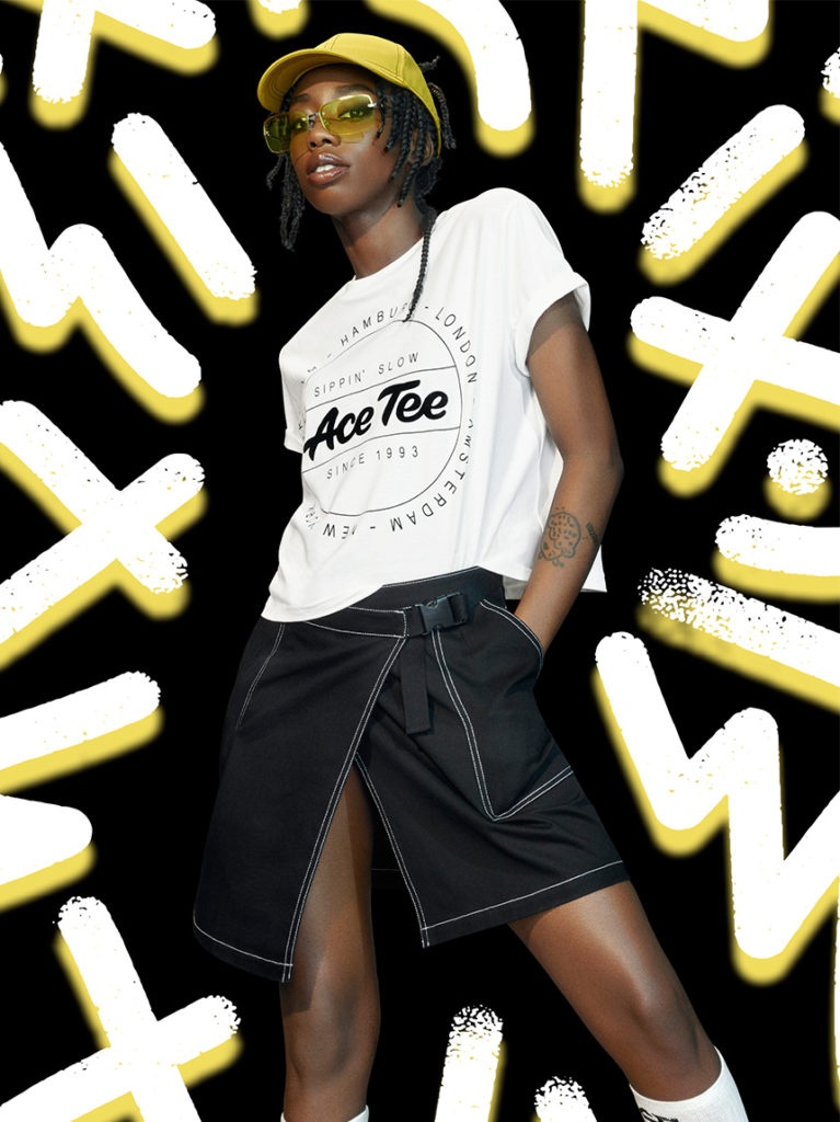 Юбка коллаб Ace Tee x H&M xs