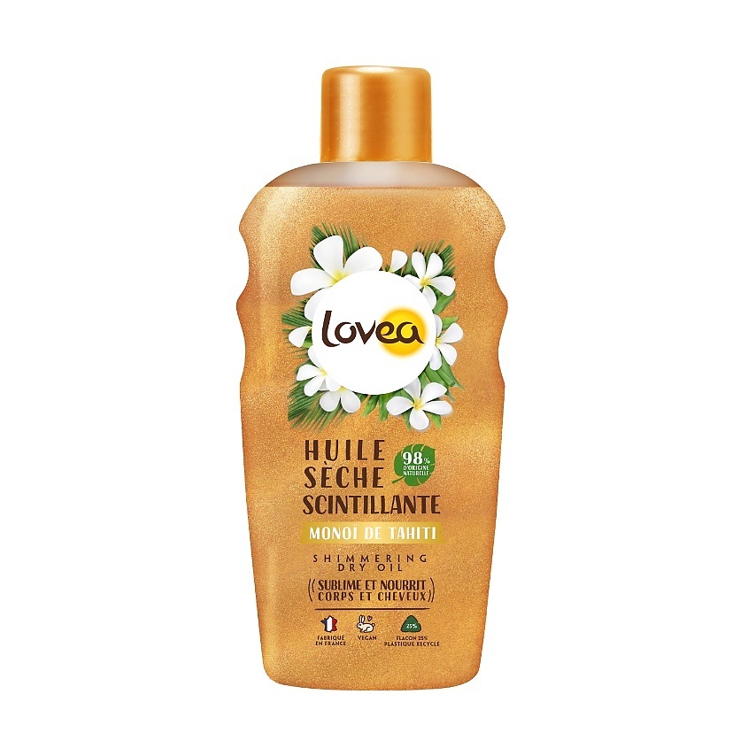 Масло для тела сухое с шиммером LOVEA, 150 мл.